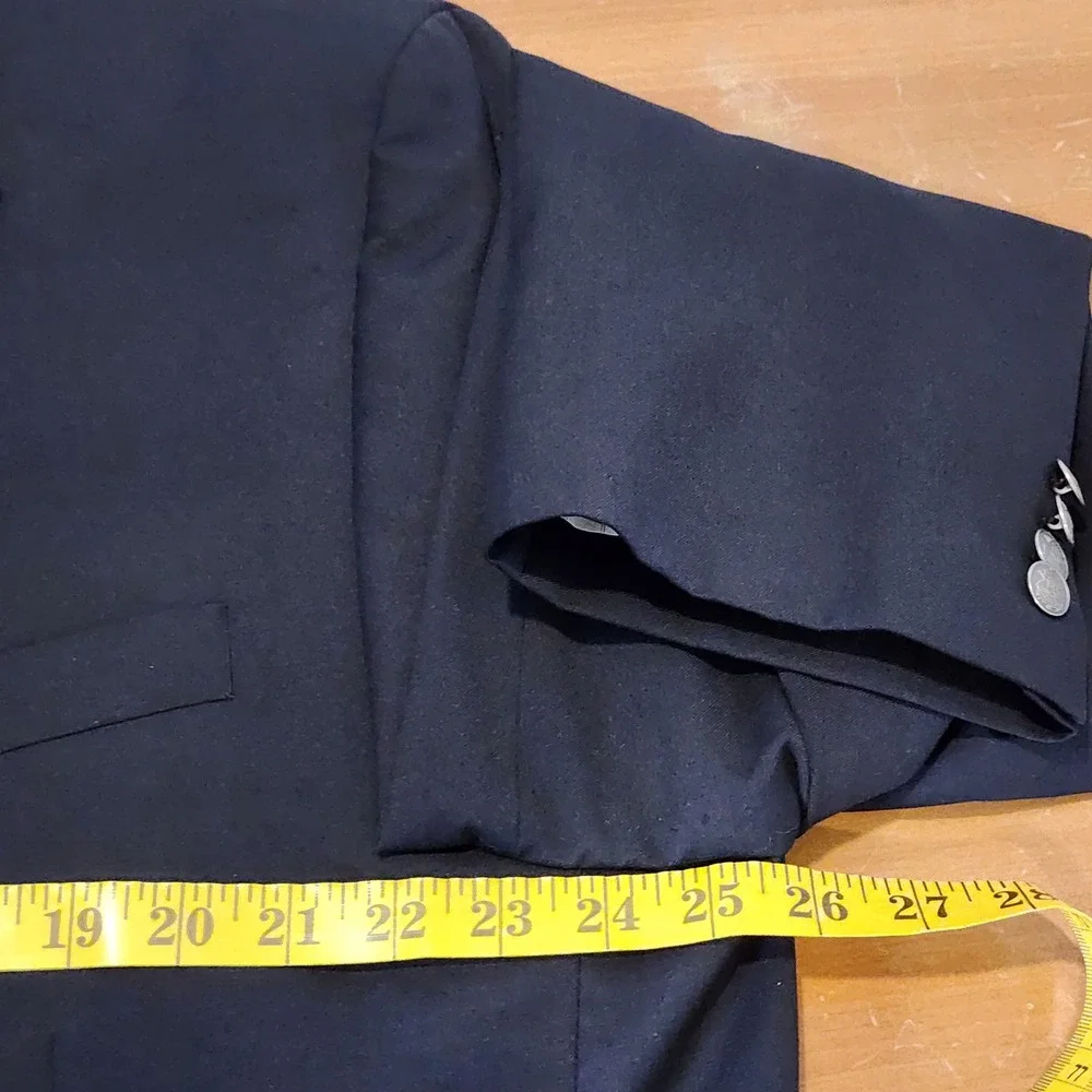 Michael Michael Kors Mens Navy Blue Wool Blend Blazer Sport Coat 50R Casual Work